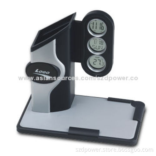 Novelty Pen Holder with Memo Pad, Calendar and Thermometer